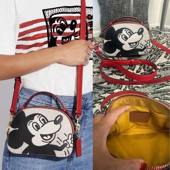 Limited Edition Collection Coach Disney Mickey Mouse X Keith Haring Serena. - Picture 1 of 10